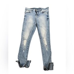 Be Inspired Light Blue Distressed Skinny Jeans